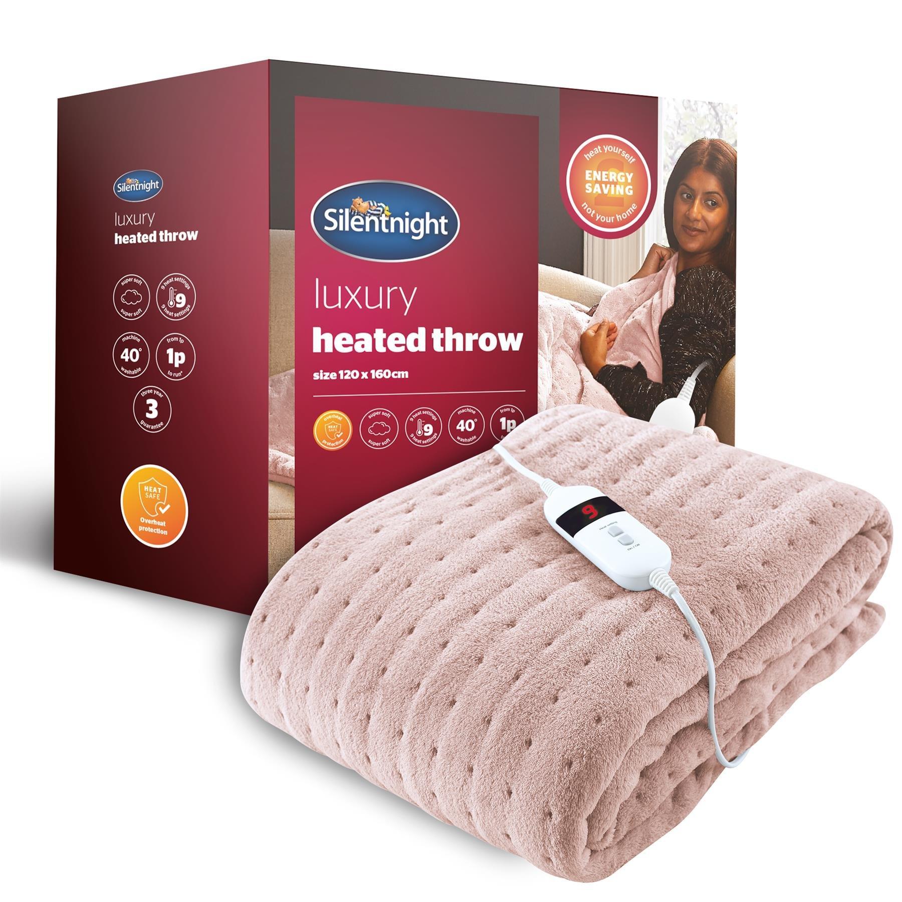 Electric Blanket Heated Throw Over Warm Winter